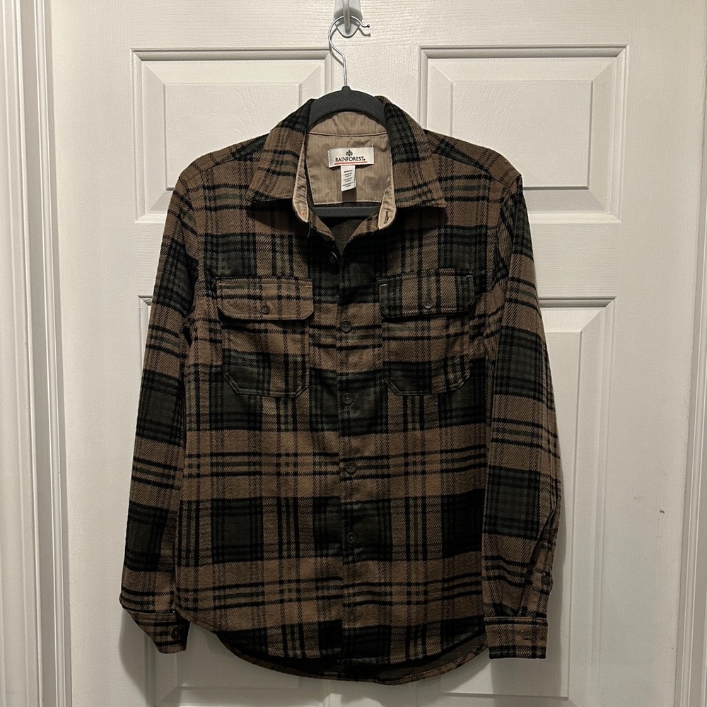 Rainforest Tan and Black Checkered Shirt